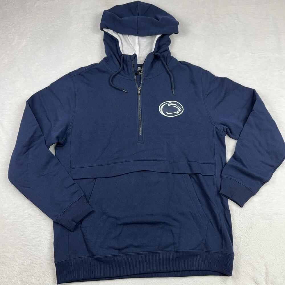Penn State Nittany Lions Colosseum Quarter Zip Sweatshirt Men L Blue Football